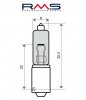 Žiarovka RMS 246510015 12V 21W, 90° 10 ks biela