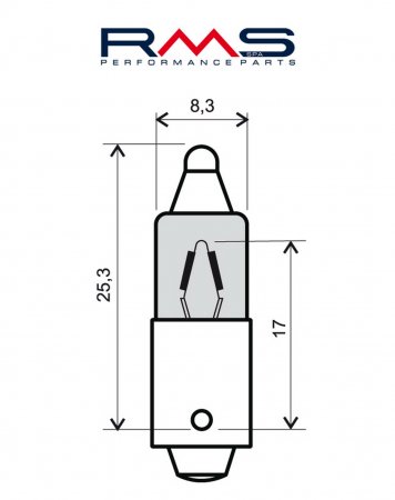 Žiarovka RMS 246510025 12V 23W, 180° (1 kus)