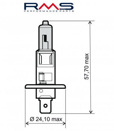 Žiarovka RMS 246510030 12V 55W, H1 modrá