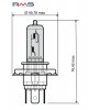 Žiarovka RMS 246510061 12V 35/35W, H4 biela