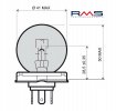 Žiarovka RMS 246510105 12V 45/40W, P45T biela