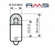 Žiarovka RMS 246510411 12V 4W, BA9S biela