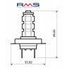 Žiarovka RMS 246510610 12V 14 Led, H7 modrá