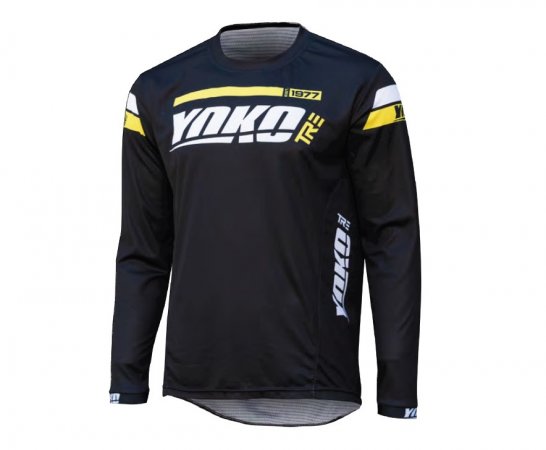 Motokrosový dres YOKO TRE čierna/žltá M pre HUSQVARNA TC 450