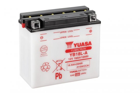 Yumicron battery with acid YUASA YB18L-A