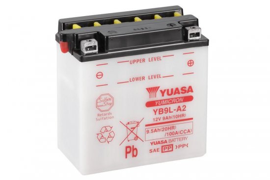 Yumicron battery NO ACID YUASA YB9L-A2