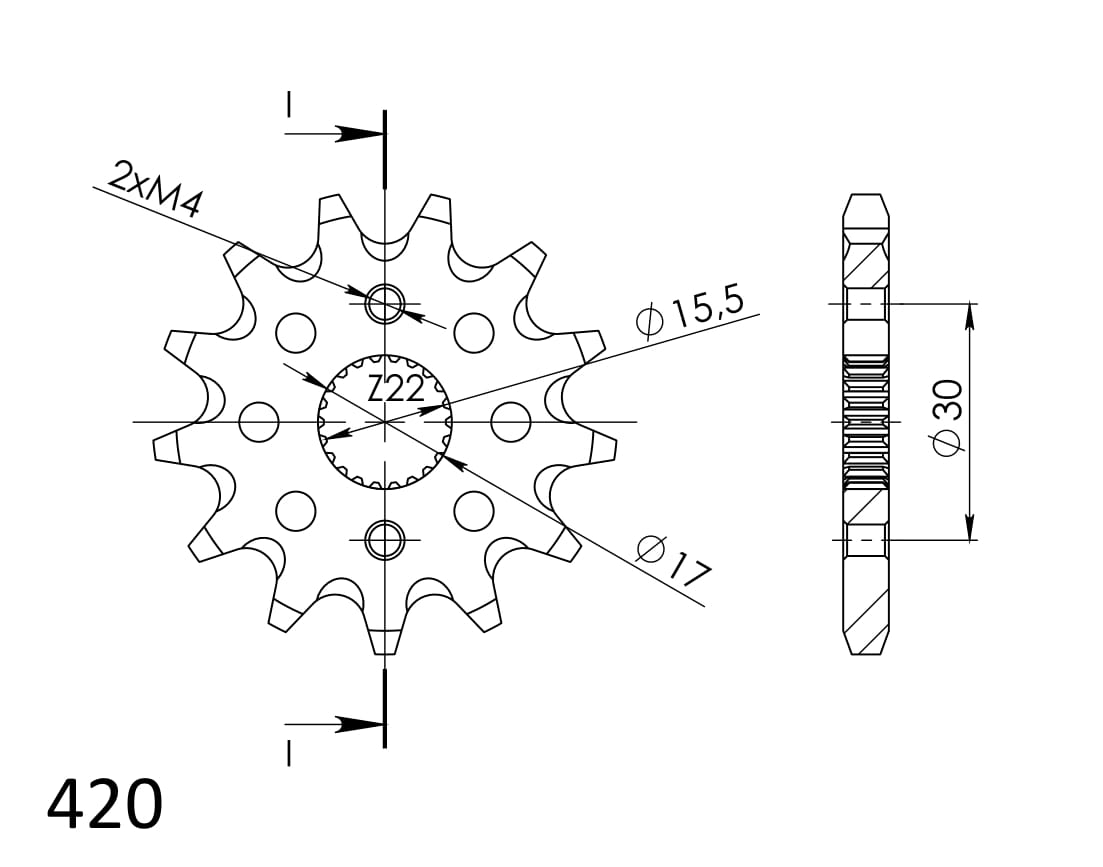 Reťazové koliečko SUPERSPROX CST-1256:13 13T, 420