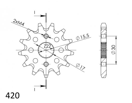 Reťazové koliečko SUPERSPROX CST-1256:13 13T, 420