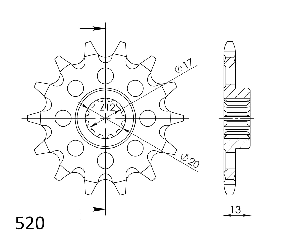 Reťazové koliečko SUPERSPROX CST-125:13 13T, 520