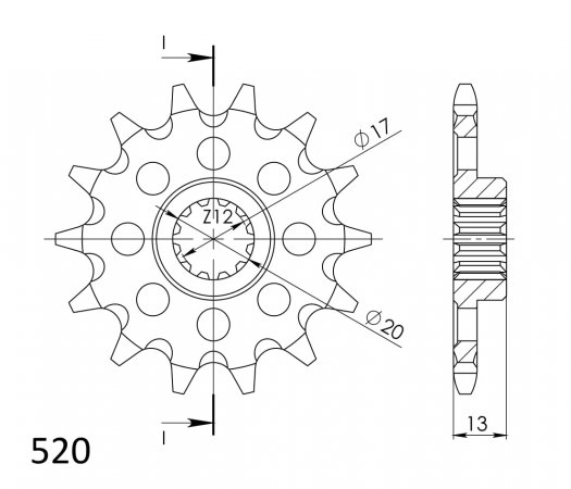 Reťazové koliečko SUPERSPROX CST-125:13 13T, 520