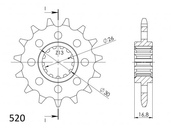 Reťazové koliečko SUPERSPROX CST-1269:16 16T, 520