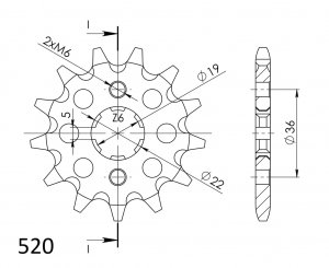 Reťazové koliečko SUPERSPROX CST-1352:13 13T, 520