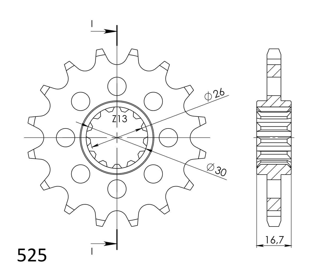 Reťazové koliečko SUPERSPROX CST-1370:14 14T, 525