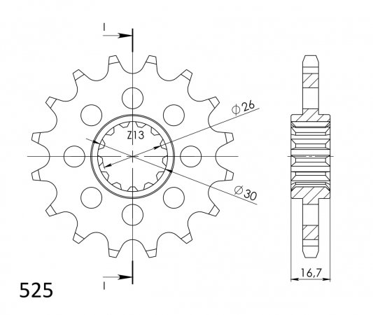 Reťazové koliečko SUPERSPROX CST-1370:14 14T, 525