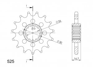 Reťazové koliečko SUPERSPROX CST-1370:15 15T, 525