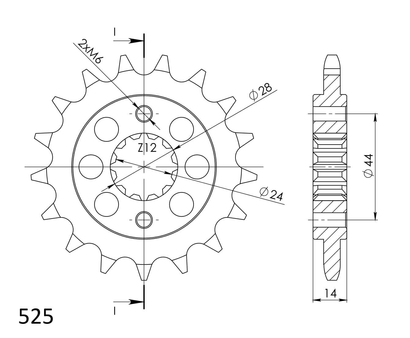 Reťazové koliečko SUPERSPROX CST-1372:17 17T, 525