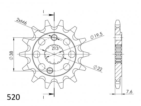 Reťazové koliečko SUPERSPROX CST-1401:13 13T, 520