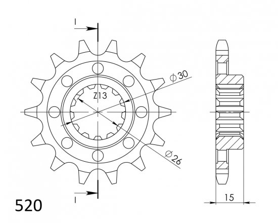 Reťazové koliečko SUPERSPROX CST-1404:14 14T, 520