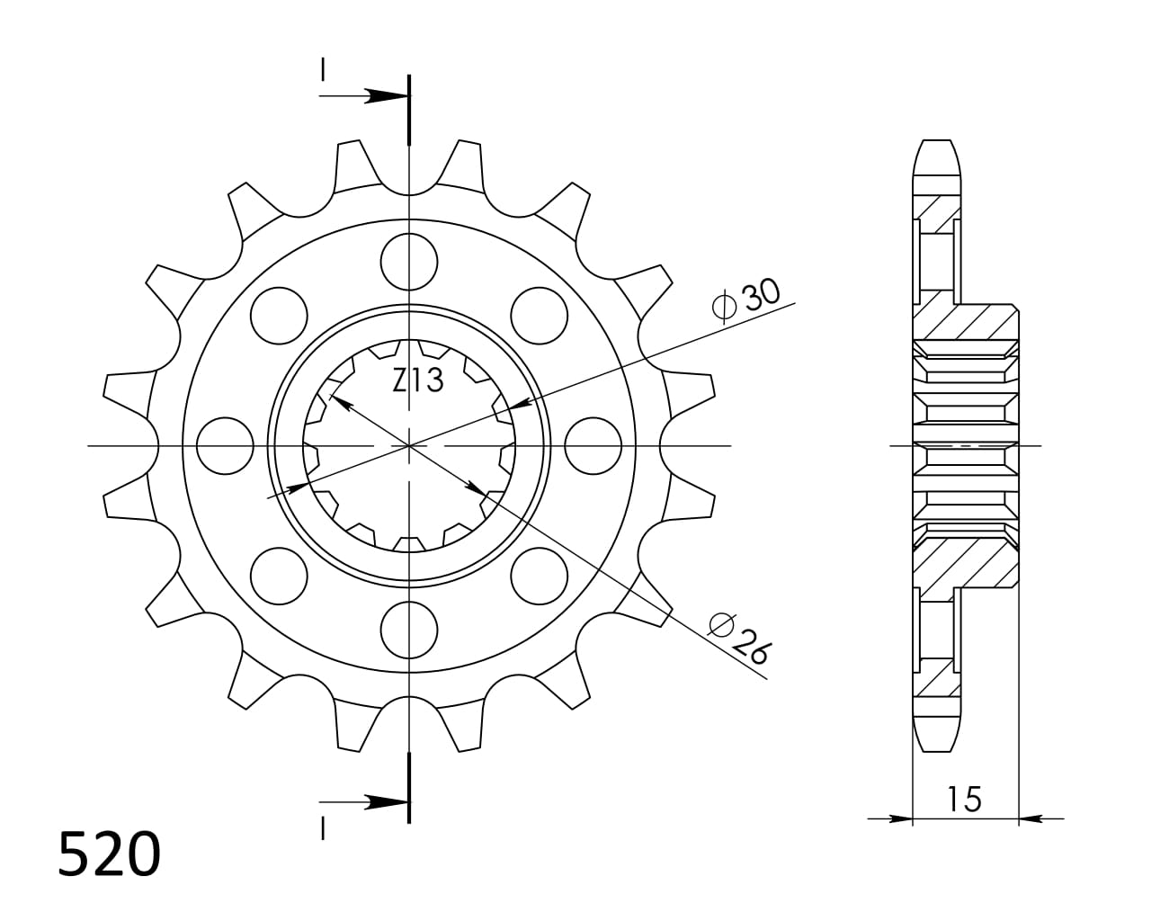 Reťazové koliečko SUPERSPROX CST-1404:16 16T, 520