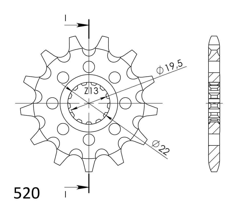 Reťazové koliečko SUPERSPROX CST-1439:13 13T, 520