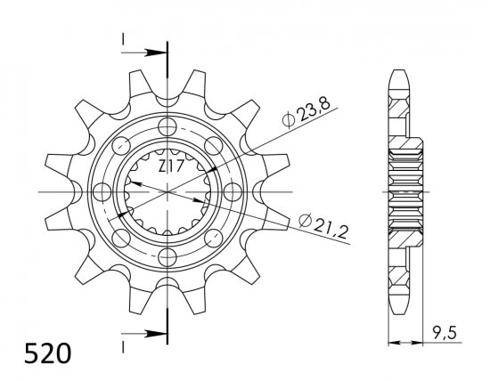 Reťazové koliečko SUPERSPROX CST-1441:12 12T, 520