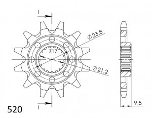 Reťazové koliečko SUPERSPROX CST-1441:12 12T, 520