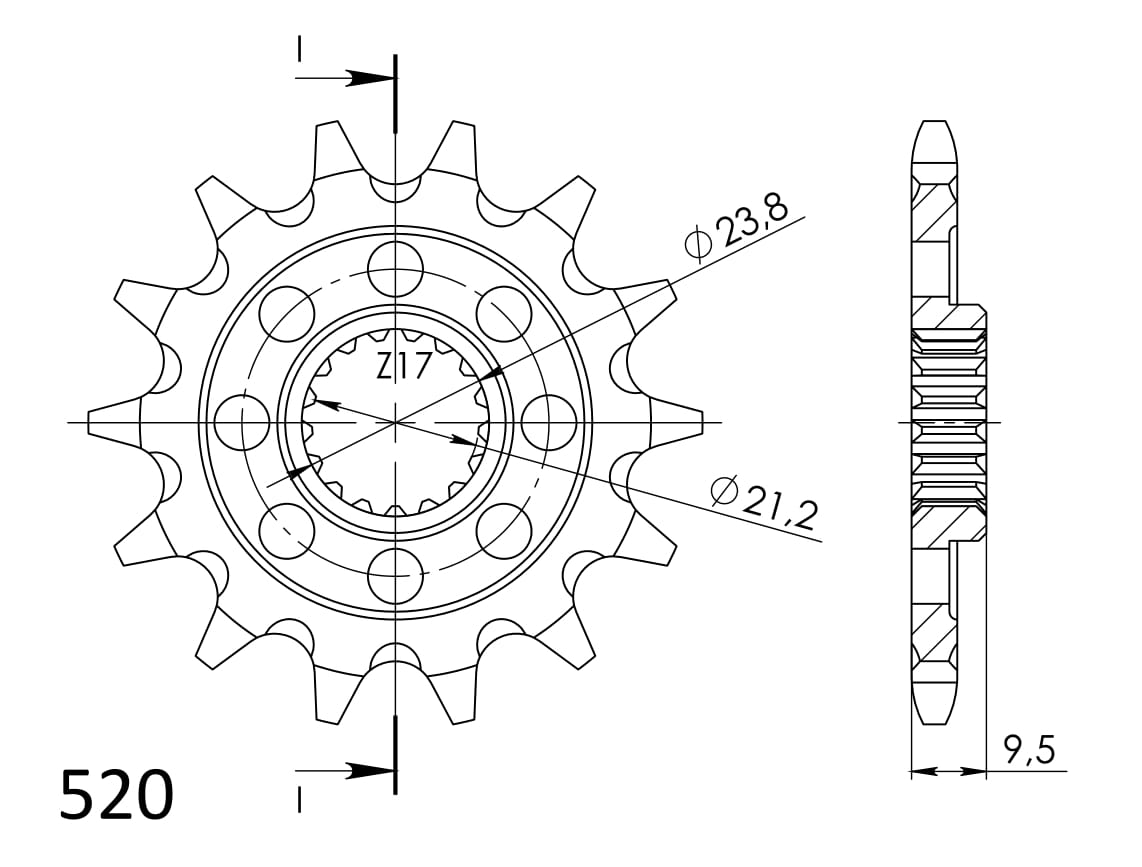 Reťazové koliečko SUPERSPROX CST-1441:14 14T, 520