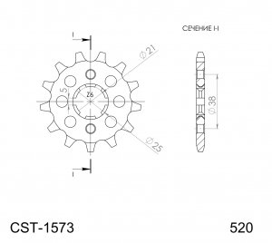 Reťazové koliečko SUPERSPROX CST-1573:13 13T, 520