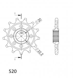 Reťazové koliečko SUPERSPROX CST-1905:13 13T, 520