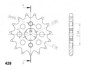 Reťazové koliečko SUPERSPROX CST-264:13 13T, 428