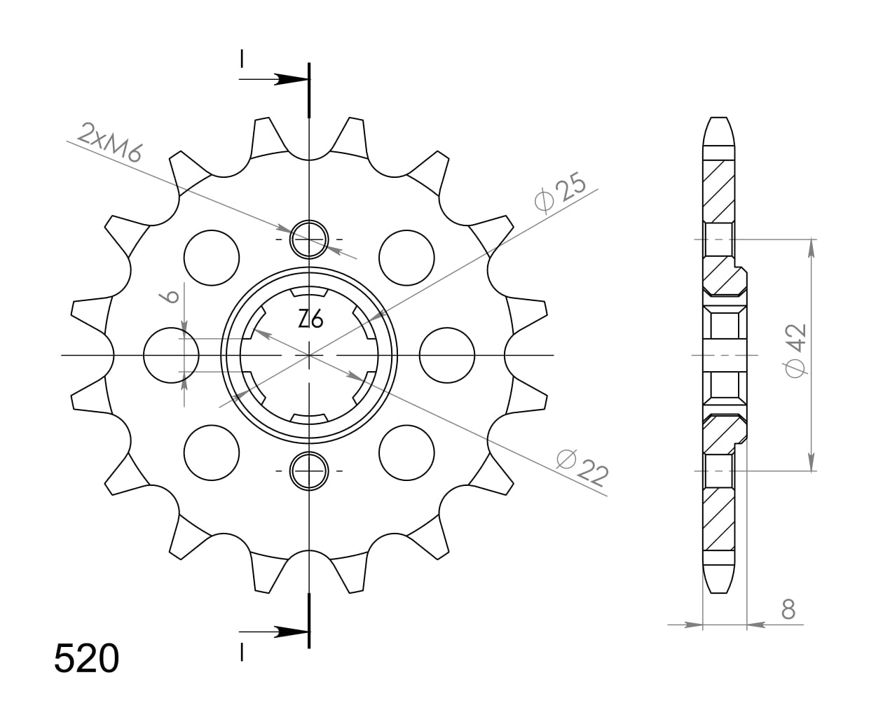 Reťazové koliečko SUPERSPROX CST-281:13 13T, 520