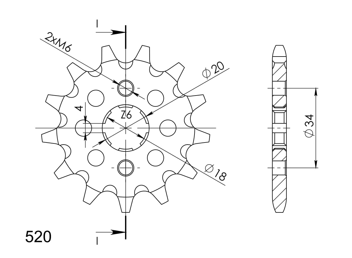 Reťazové koliečko SUPERSPROX CST-328:12 12T, 520