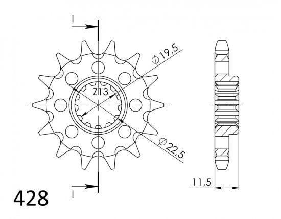 Reťazové koliečko SUPERSPROX CST-409:16 16T, 428