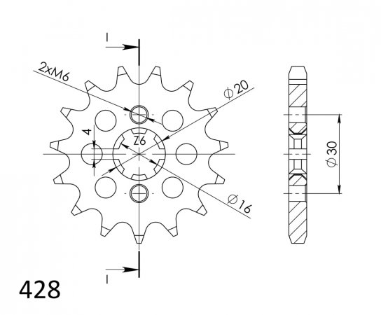 Reťazové koliečko SUPERSPROX CST-417:13 13T, 428