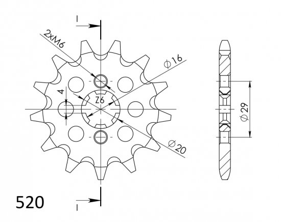 Reťazové koliečko SUPERSPROX CST-422:12 12T, 520