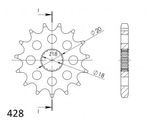 Reťazové koliečko SUPERSPROX CST-426:12 12T, 428