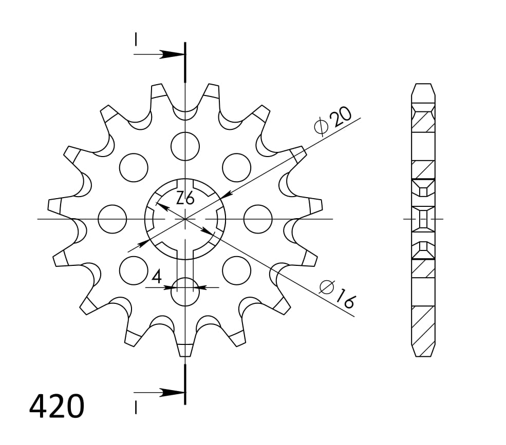 Reťazové koliečko SUPERSPROX CST-546:13 13T, 420