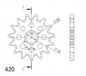 Reťazové koliečko SUPERSPROX CST-546:13 13T, 420