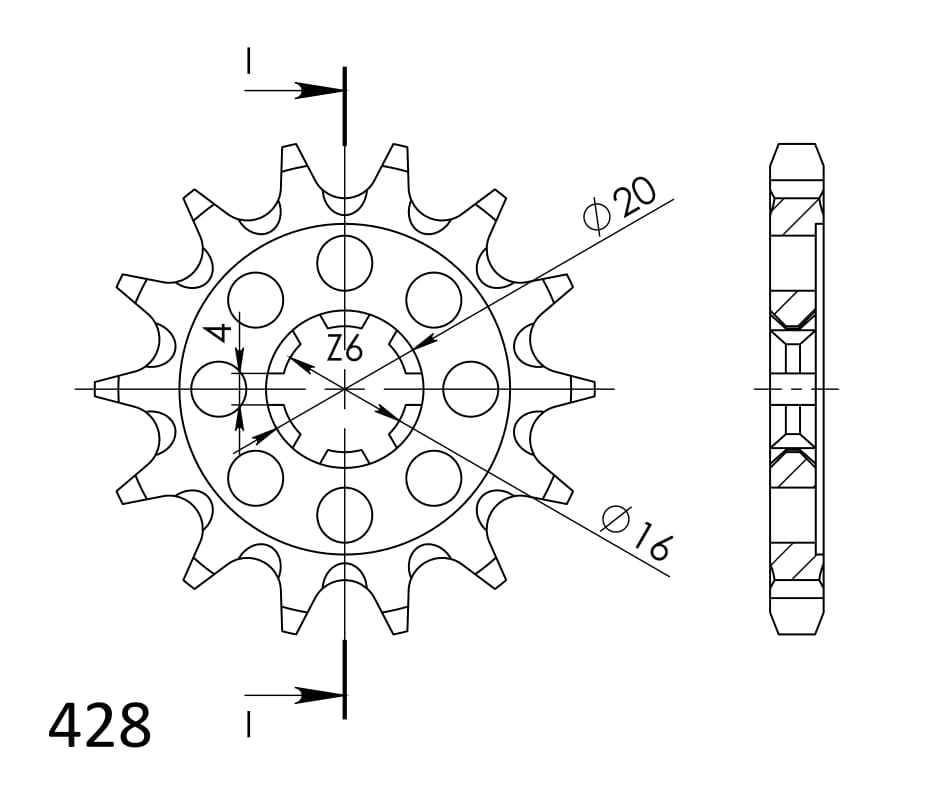 Reťazové koliečko SUPERSPROX CST-555:13 13T, 428