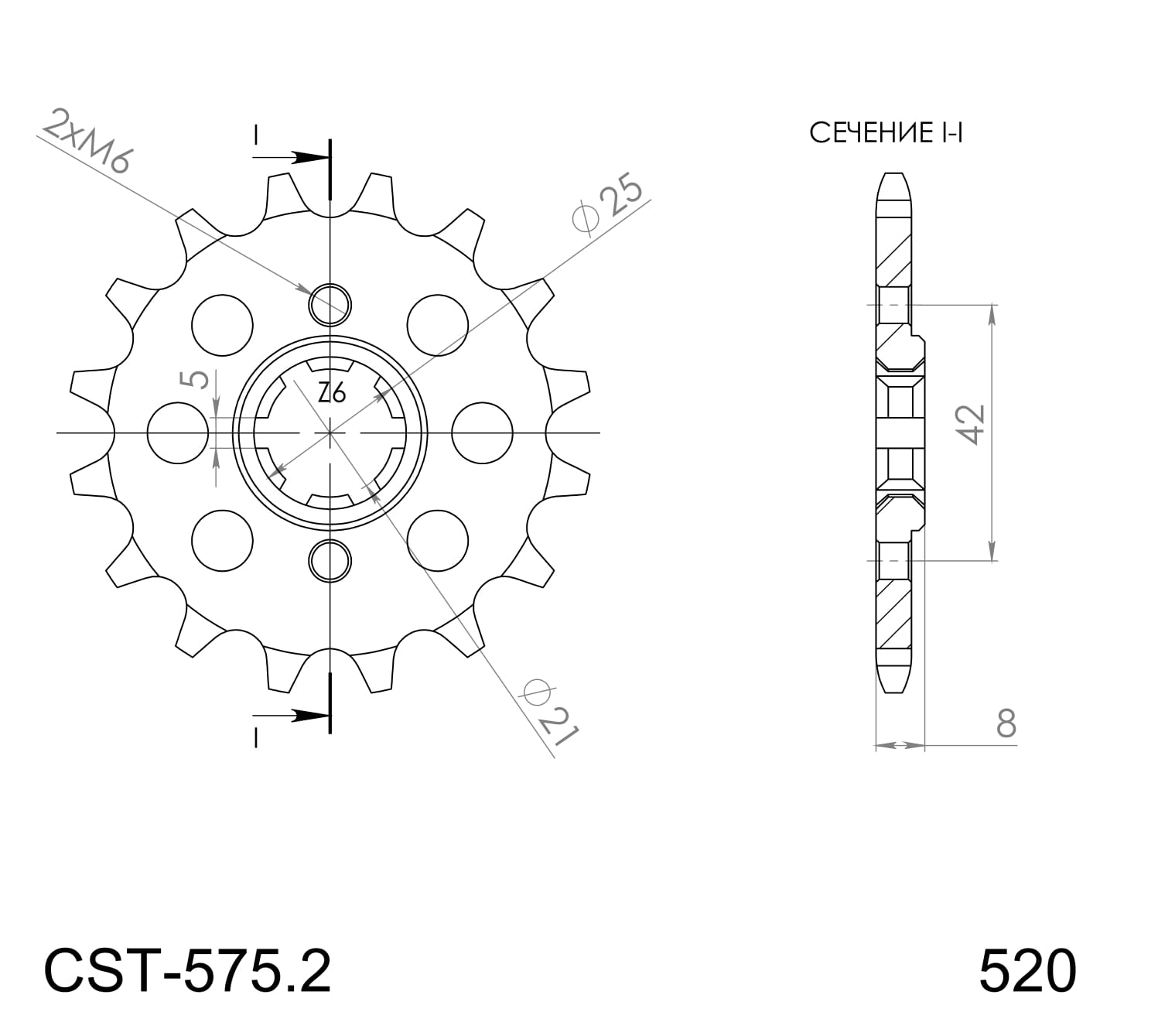 Reťazové koliečko SUPERSPROX CST-575:15 15T, 520