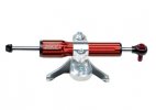 Steering damper kit BITUBO for over tank mounting with red shock absorber