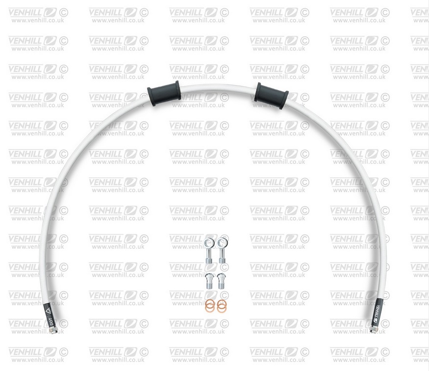 Hadica zadnej brzdy Venhill BMW-10004R-WT POWERHOSEPLUS (1 hadica v sade) biele hadice, chrómové koncovky