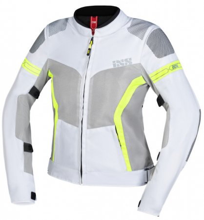 Sports women's jacket iXS X51064 TRIGONIS-AIR light grey-grey-neon yellow DL