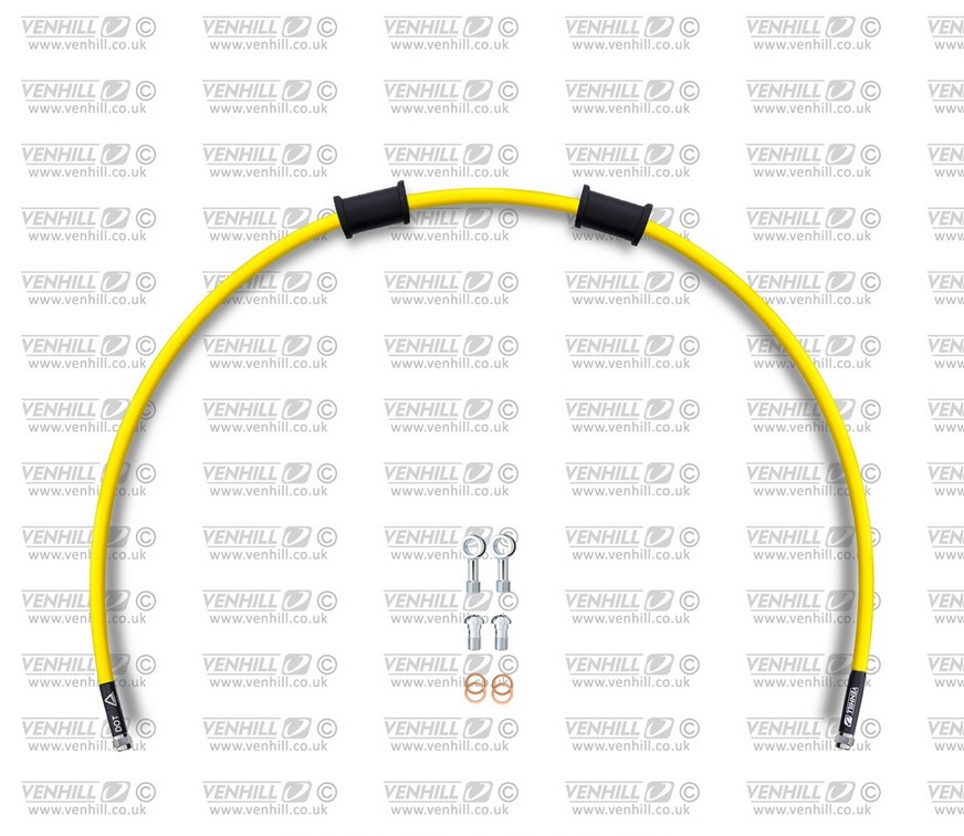 Hadica zadnej brzdy Venhill BMW-10004R-YE POWERHOSEPLUS (1 hadica v sade) žlté hadice, chrómové koncovky